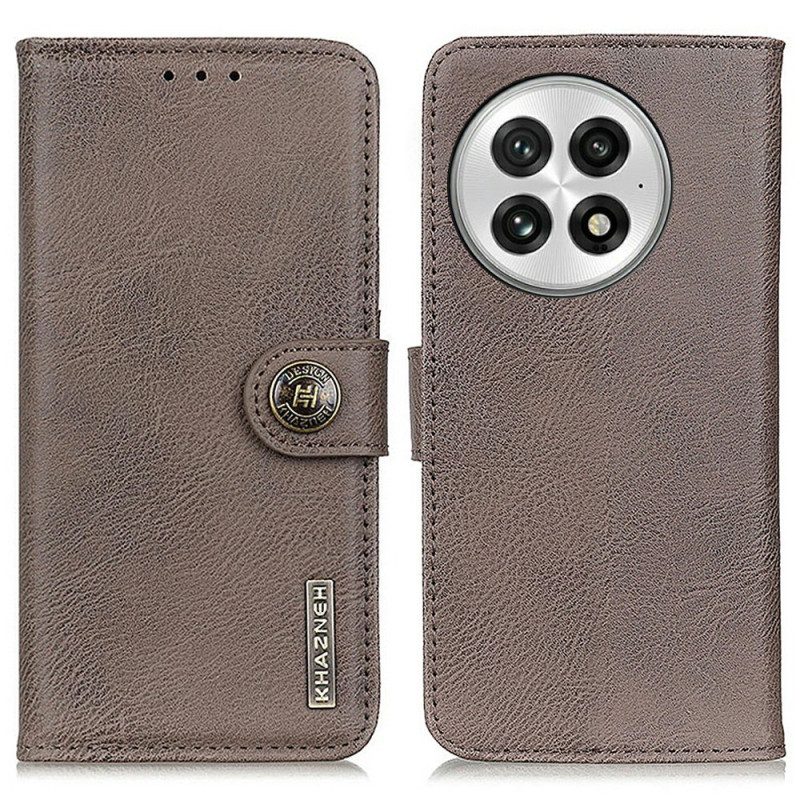 Läderskal Fodral Oneplus 13 Khazneh Vintageläder