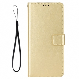Läderskal Fodral Oneplus 13r Flashigt Konstläder