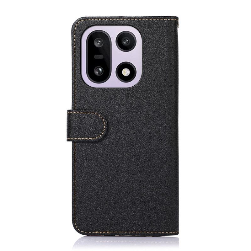 Läderskal Fodral Oneplus 15 Tvåfärgad Khazneh