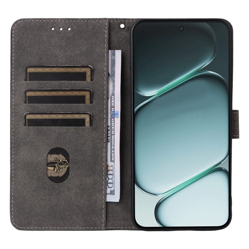 Läderskal Fodral Oneplus 15r Rfid-blockerande Mockaeffekt