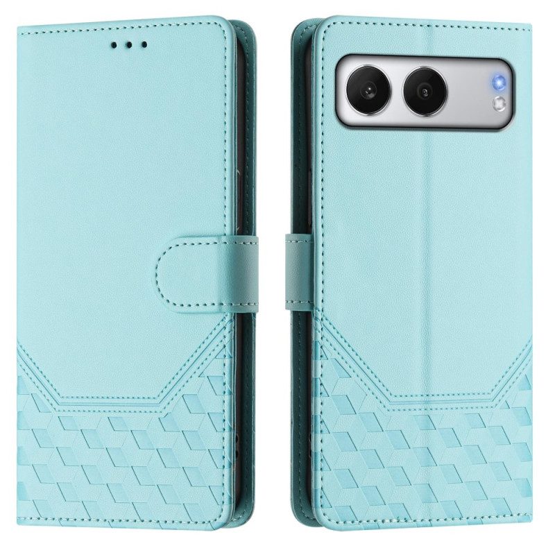 Läderskal Fodral Oneplus Nord 4 Bikakemönster