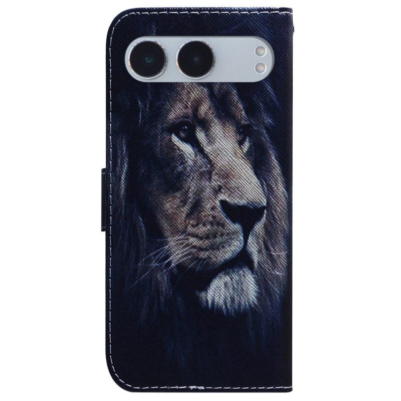 Läderskal Fodral Oneplus Nord 4 Drömmande Lejon
