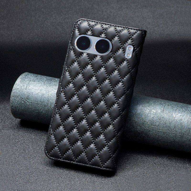 Läderskal Fodral Oneplus Nord 4 Quiltad Binfen Color