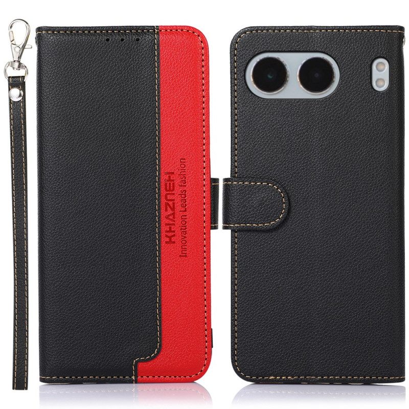 Läderskal Fodral Oneplus Nord 4 Tvåfärgad Khazneh