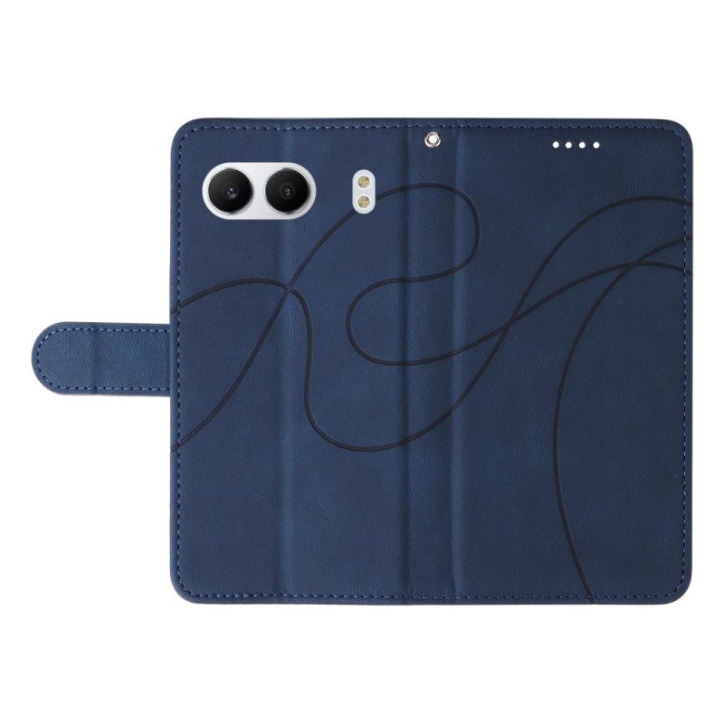 Läderskal Fodral Oneplus Nord 4 Vågig Linje