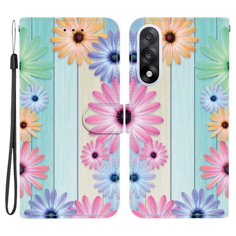 Läderskal Fodral Oneplus Nord 5 Färgglada Solrosor