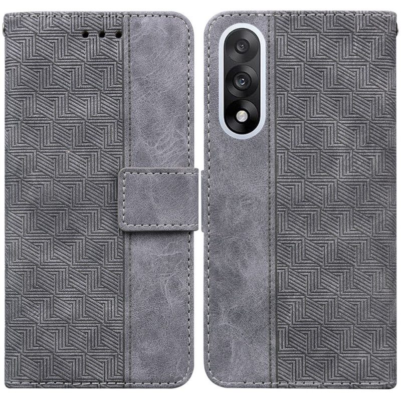 Läderskal Fodral Oneplus Nord 5 Vävt Mönster