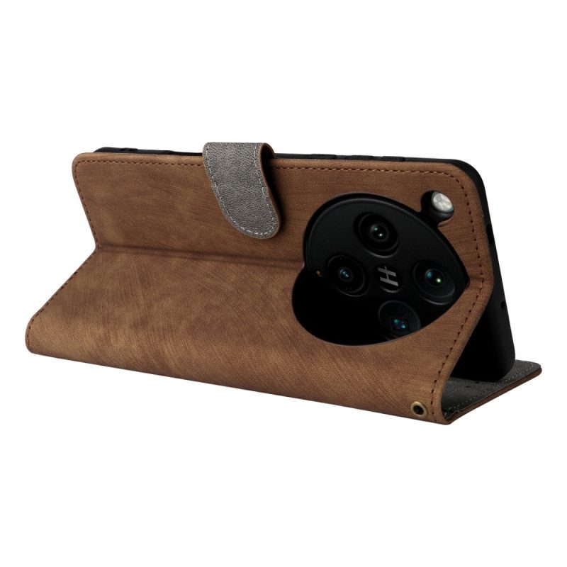 Läderskal Fodral Oppo Find X8 Pro Rfid-skydd Med Mockaeffekt