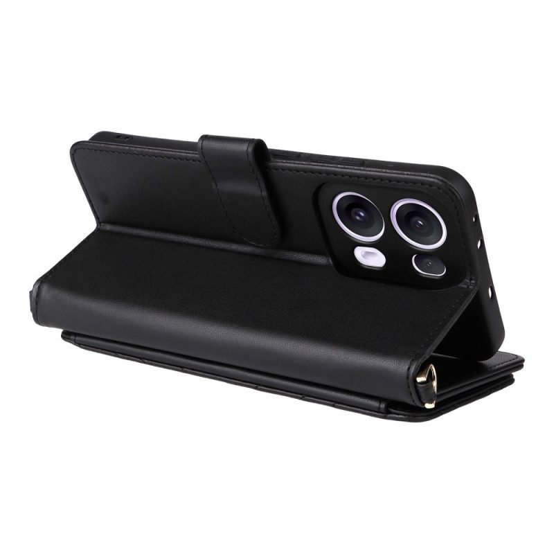 Läderskal Fodral Oppo Reno 13 Pro 5g Axelrem I Retrodesign