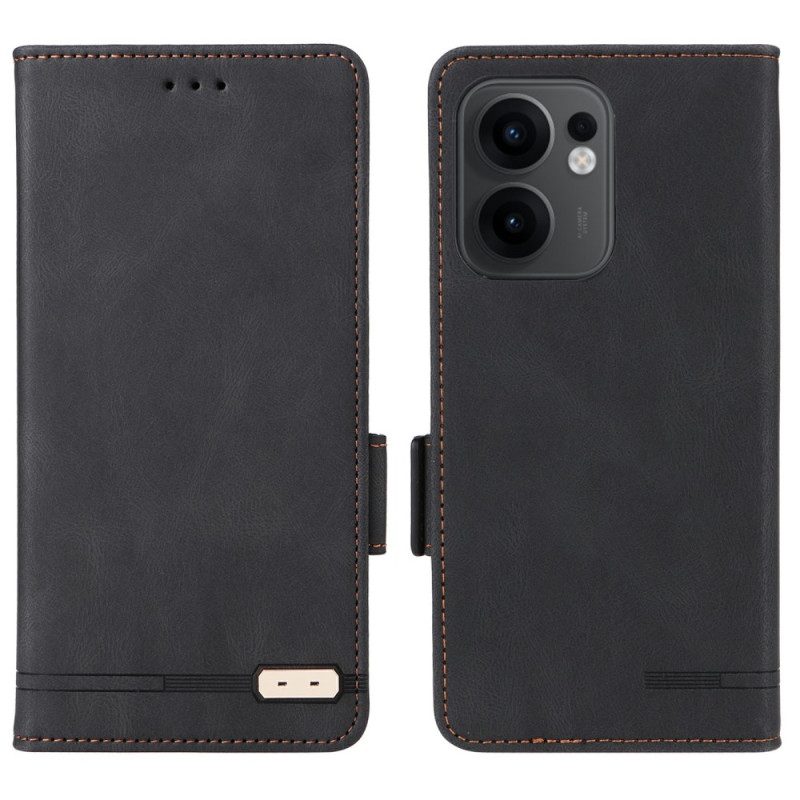 Läderskal Fodral Oppo Reno 13f 4g / 5g / 13 Fs 5g Retrodesign