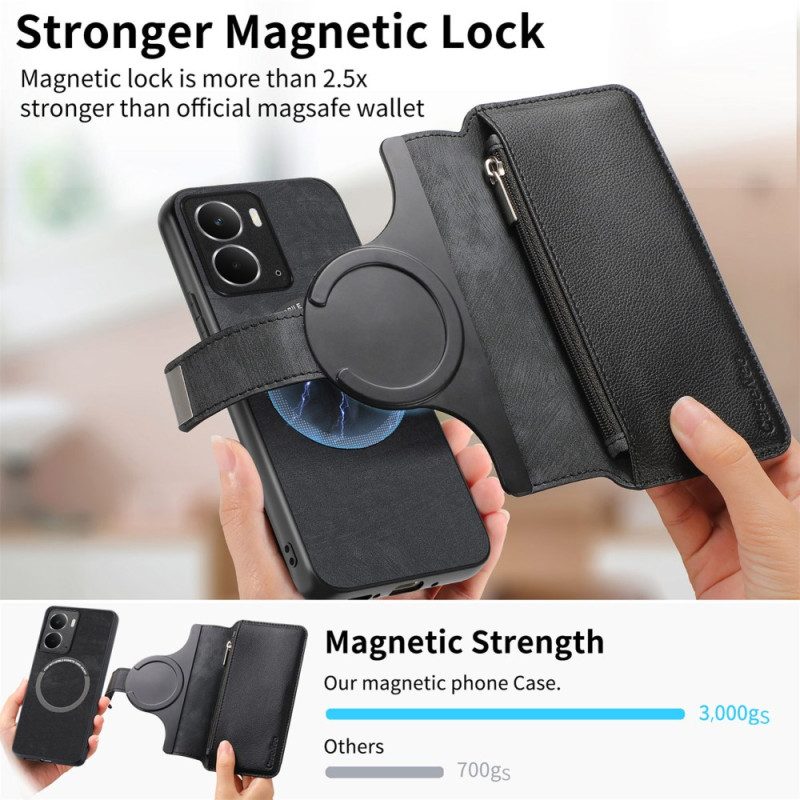 Läderskal Fodral Realme 14 5g Avtagbart Fodral Caseneo