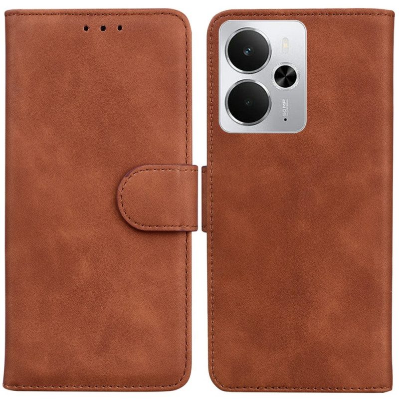 Läderskal Fodral Realme 14 5g Mockaeffekt