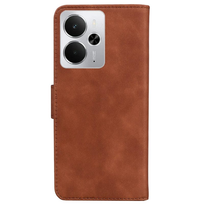 Läderskal Fodral Realme 14 5g Mockaeffekt