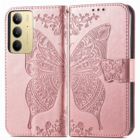 Läderskal Fodral Realme C75 Barockfjäril