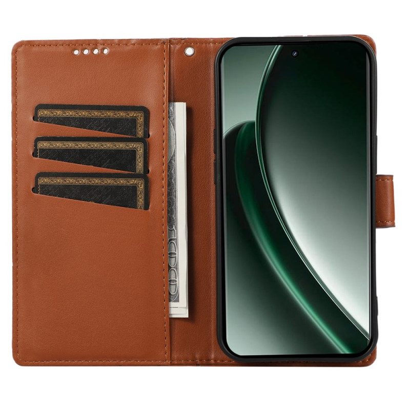 Läderskal Fodral Realme C75 Linjer