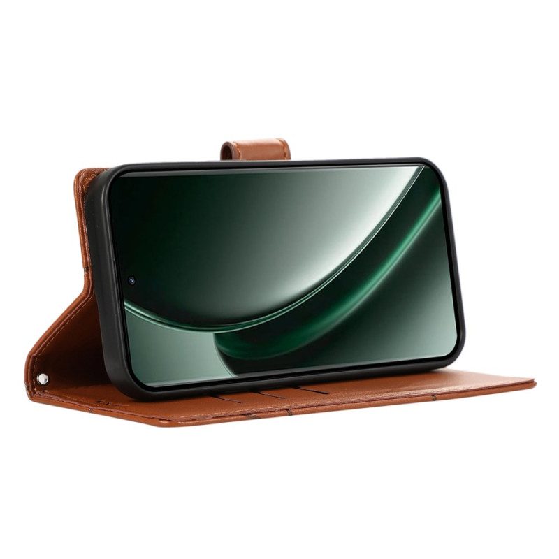 Läderskal Fodral Realme C75 Linjer