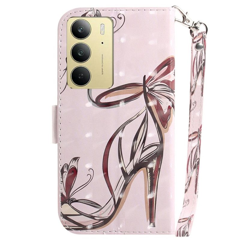 Läderskal Fodral Realme C75 Pumps Med Remmar