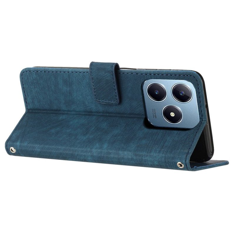 Läderskal Fodral Realme Note 60x Retrolinjer