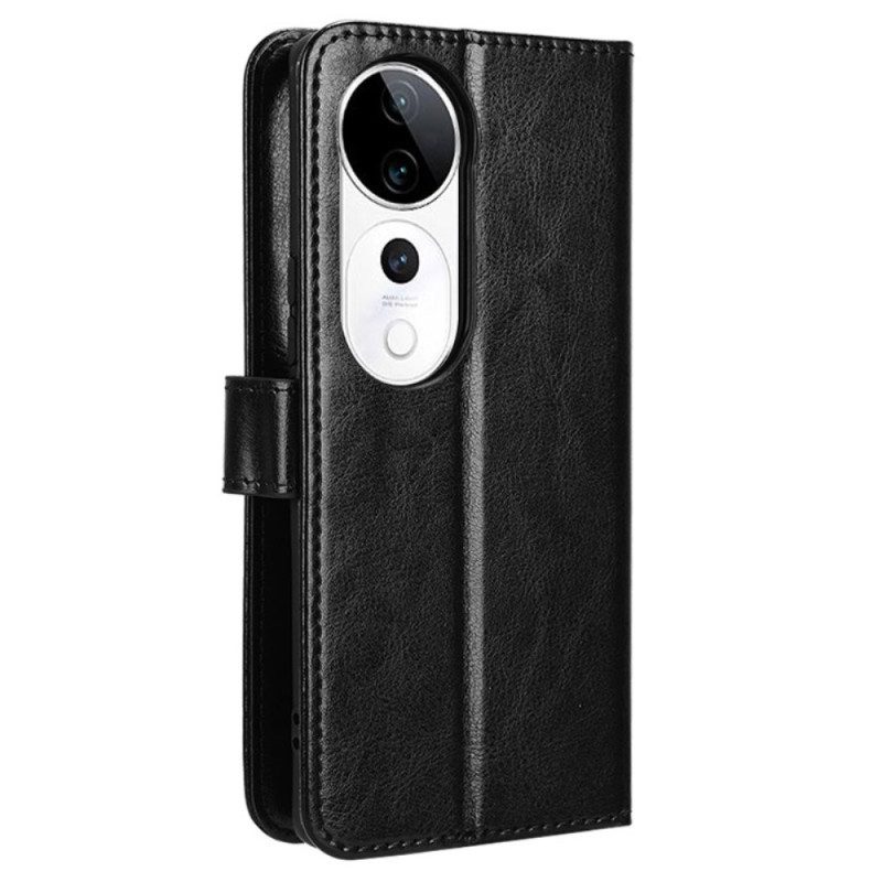 Läderskal Fodral Vivo V40 5g Flashigt Konstläder