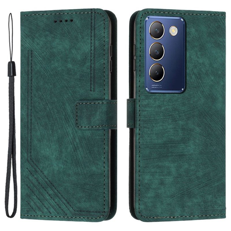 Läderskal Fodral Vivo V40 Se 5g Retrodesign