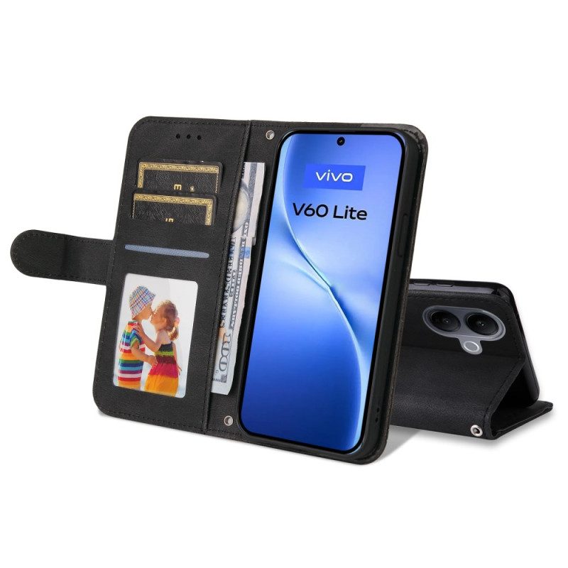 Läderskal Fodral Vivo V60 Lite Dekorativ Nit
