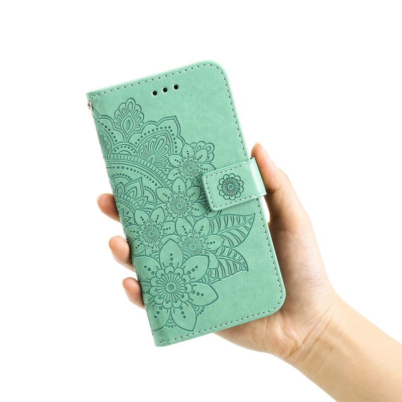 Läderskal Fodral Vivo V60 Lite Mandalatryck