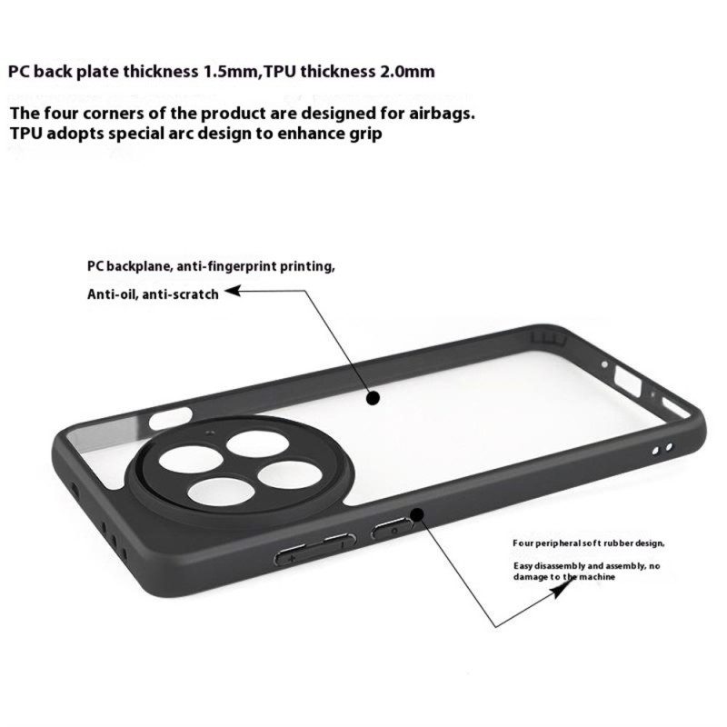 Skal För Oneplus 13 Hybrid Svart Kant