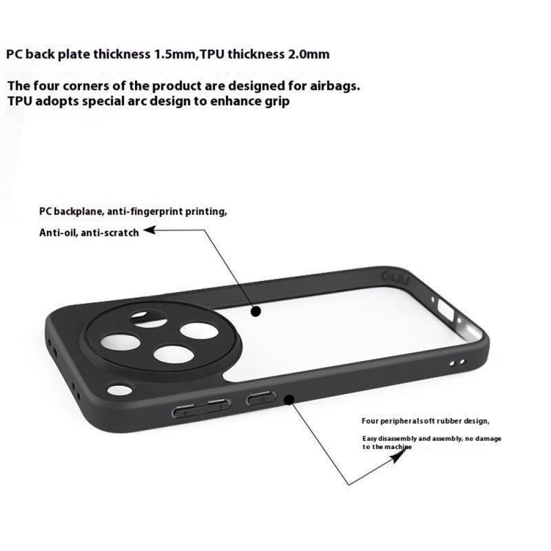 Skal För Oppo Find X8 Hybrid Genomskinlig