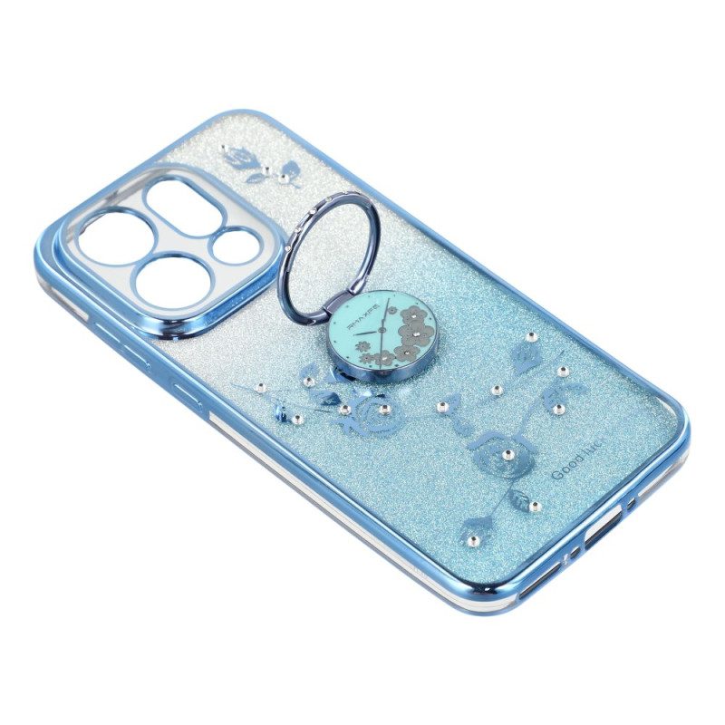 Skal För Oppo Find X9 5g Kadem Blommor Och Strassringhållare