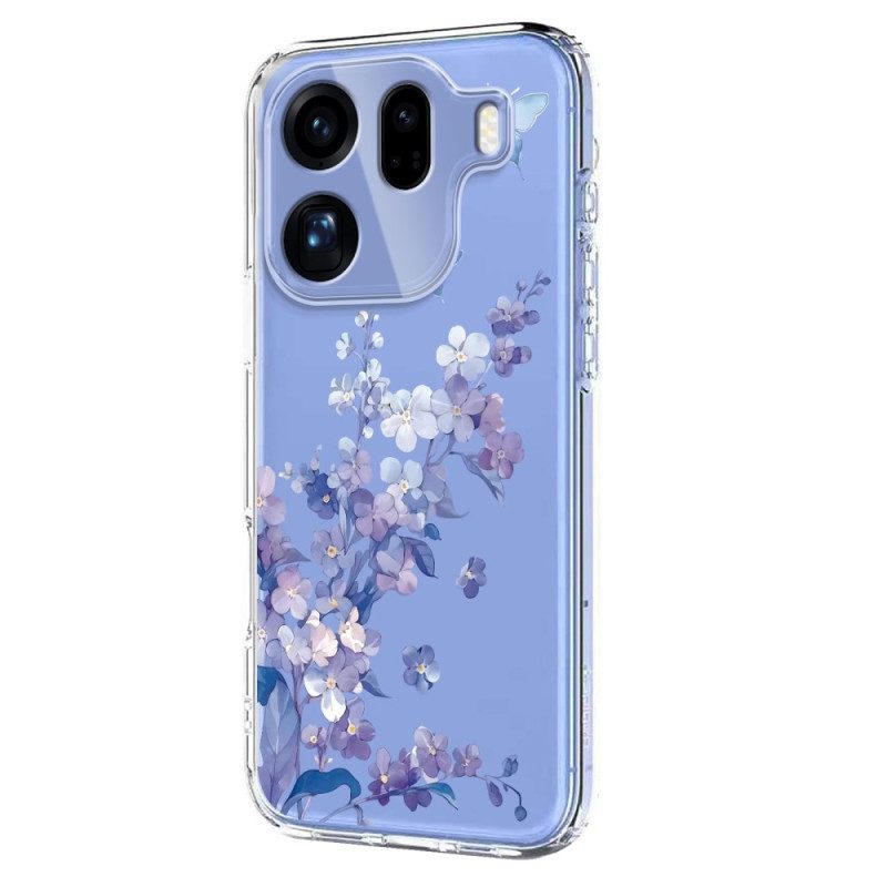 Skal För Oppo Find X9 Pro 5g Fjärilar Och Blommor