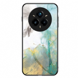 Skal För Realme 14 Pro Plus 5g Härdat Glas Med Marmoreffekt