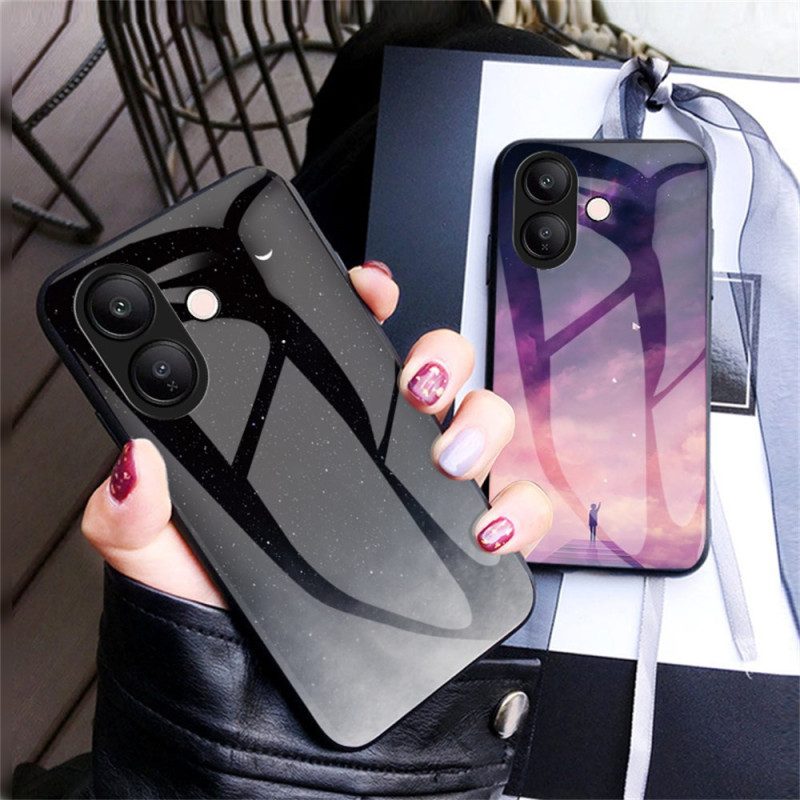 Skal För Vivo V60 Lite Himmelsblått Härdat Glas