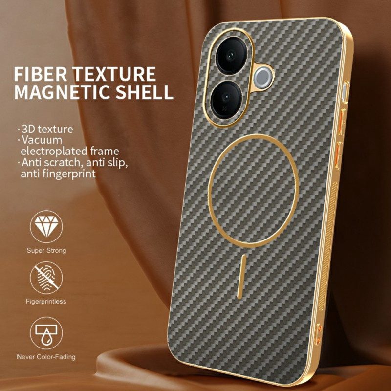Skal För Vivo V60 Lite Kolfiberstruktur