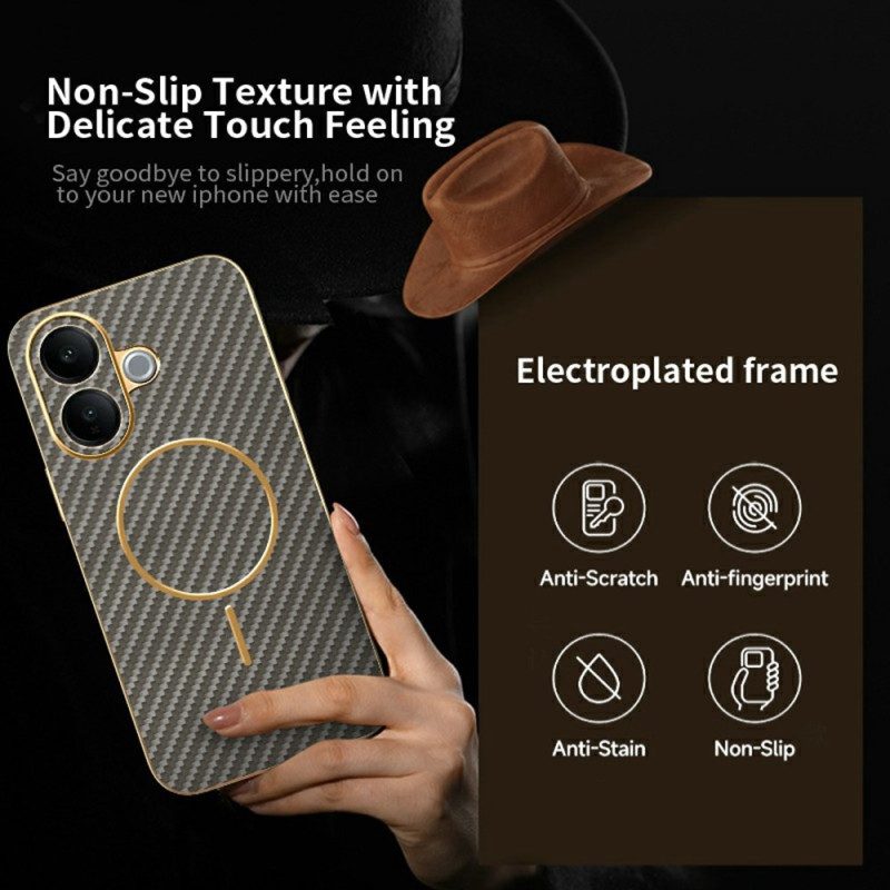 Skal För Vivo V60 Lite Kolfiberstruktur