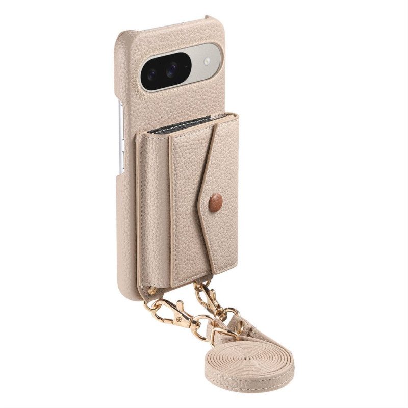 Skal Google Pixel 10 / 10 Pro Korthållare Med 9 Spegelglas Och Axelrem