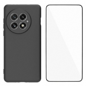 Skal Oneplus 13 2-i-1 Matt Silikonskydd Med Härdat Glas