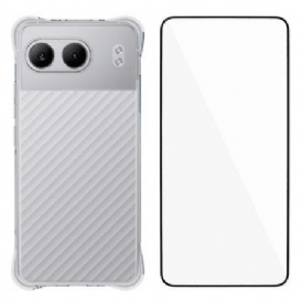 Skal Oneplus Nord 4 Förstärkt Genomskinligt Skärmskydd Med Härdat Glas