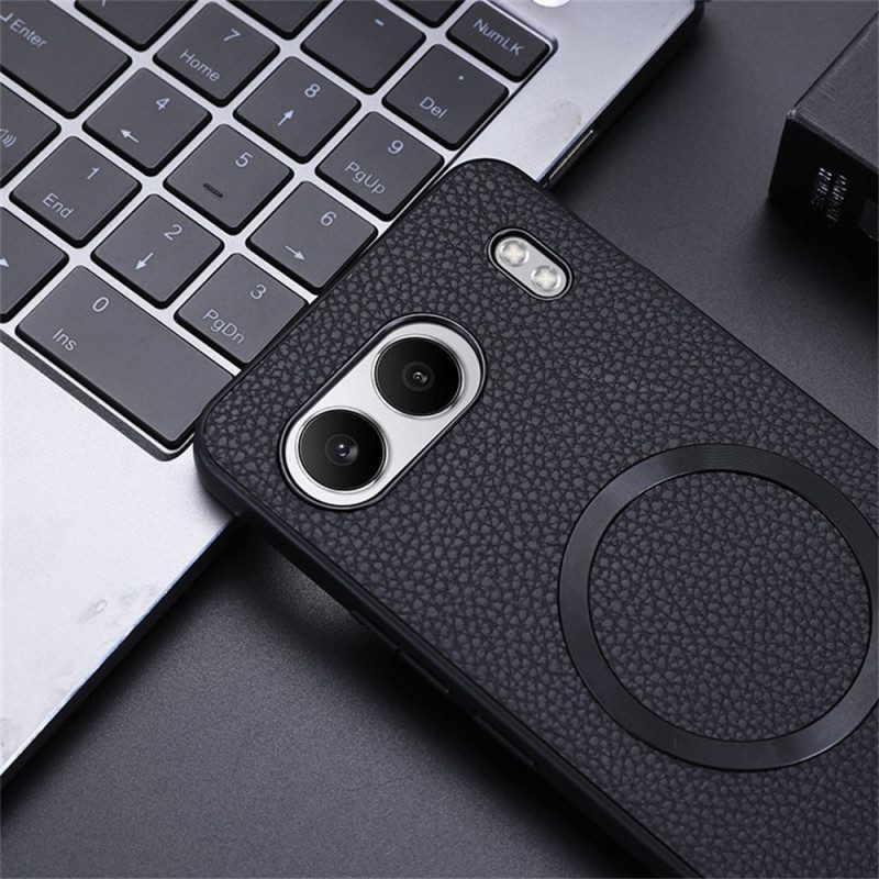 Skal Oneplus Nord 4 Litchikonläder Kompatibel Med Magsafe