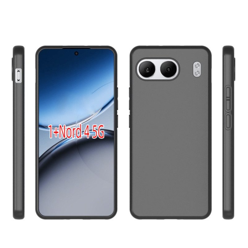 Skal Oneplus Nord 4 Matt Silikon Med Härdad Glasskärm Skydd
