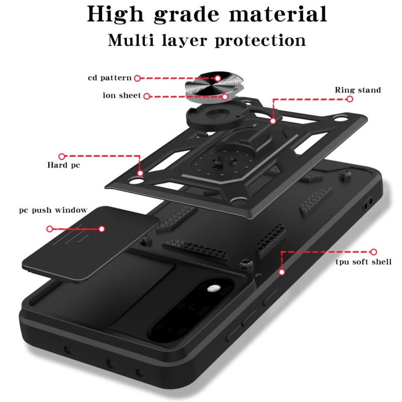 Skal Oneplus Nord 5 Skjutbart Kameraskydd Och Stativ