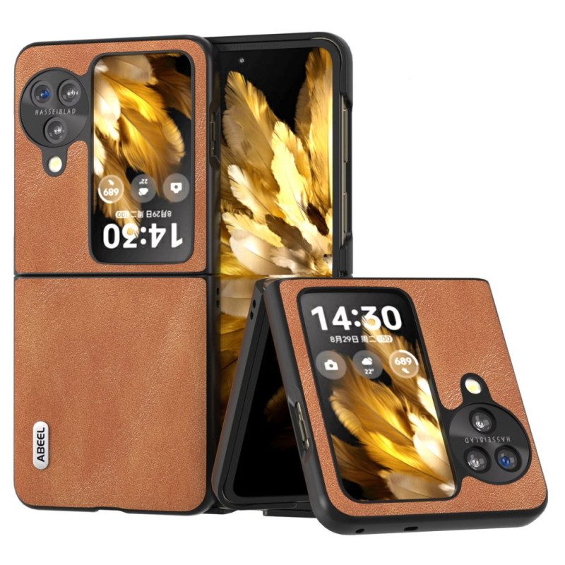 Skal Oppo Find N3 Flip Telefonfodral Abeel Läderstil