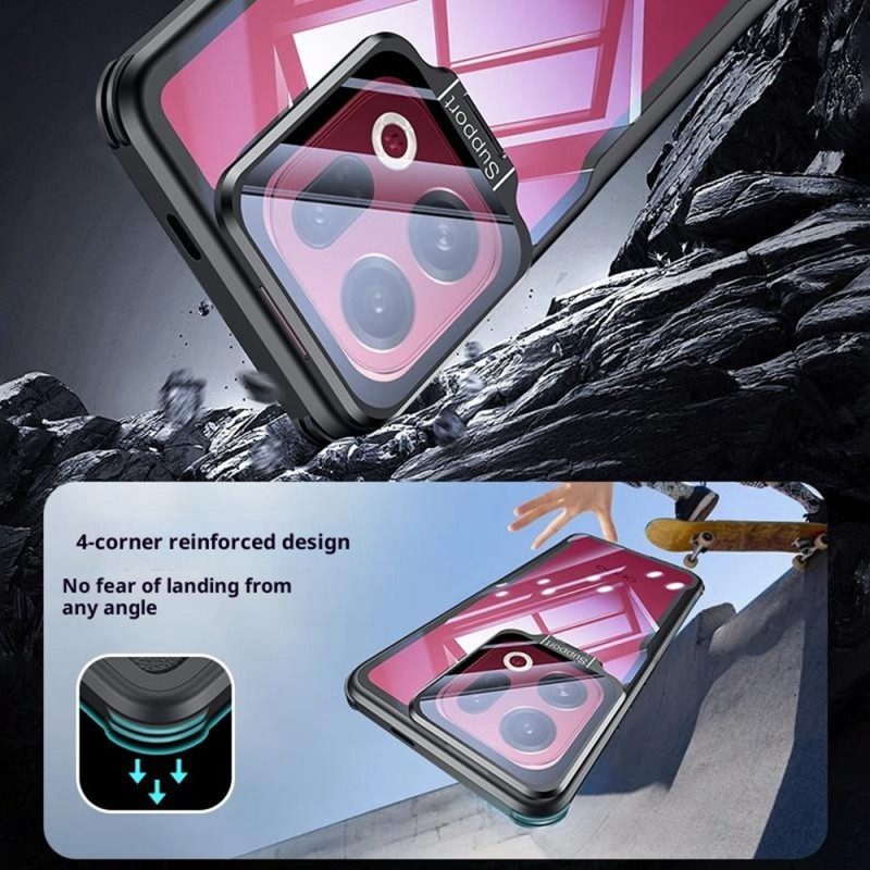 Skal Oppo Find X9 5g Genomskinlig Med Inbyggt Stativ Och Kameraskydd