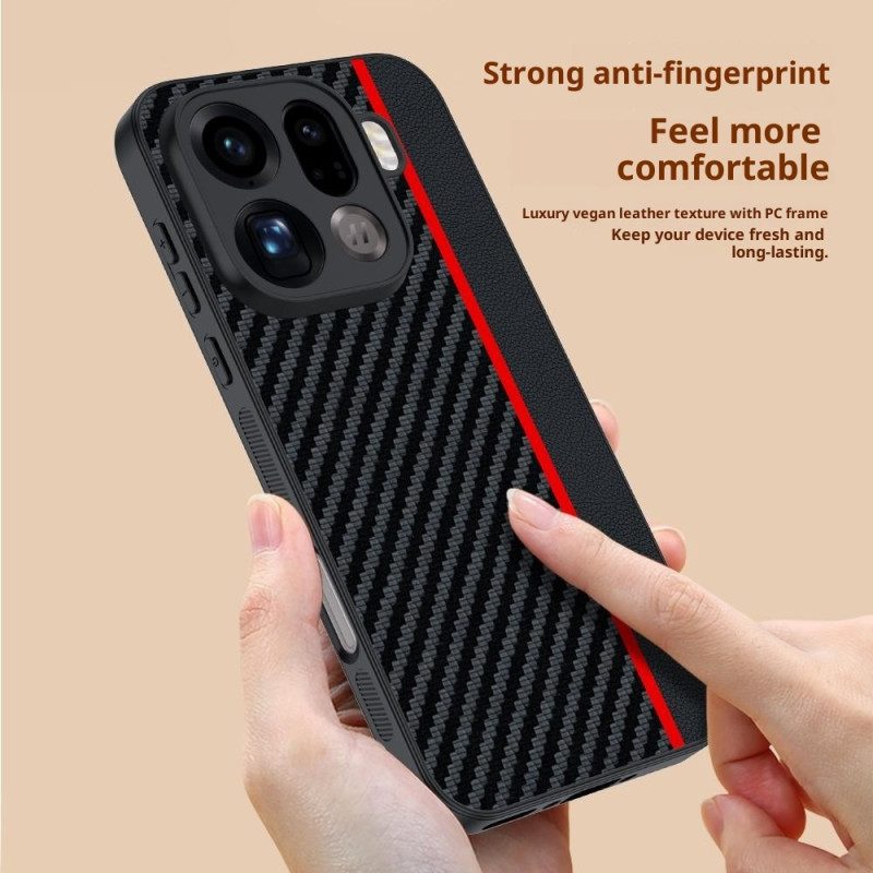 Skal Oppo Find X9 Pro 5g Telefonfodral Stel Med Kolfiberstruktur