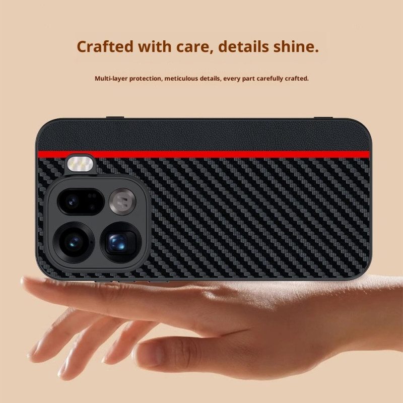 Skal Oppo Find X9 Pro 5g Telefonfodral Stel Med Kolfiberstruktur