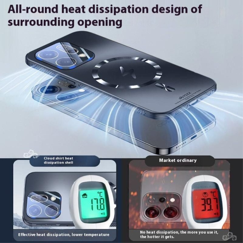 Skal Oppo Reno 14 5g Telefonfodral Magsafe-kompatibel Metalleffekt