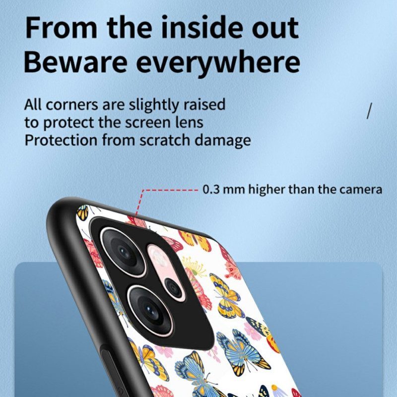 Skal Oppo Reno 14f 5g Fjärilshärdat Glas