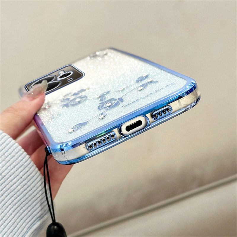 Skal Realme 14 5g Kadem Blommor Och Strass Med Snodd