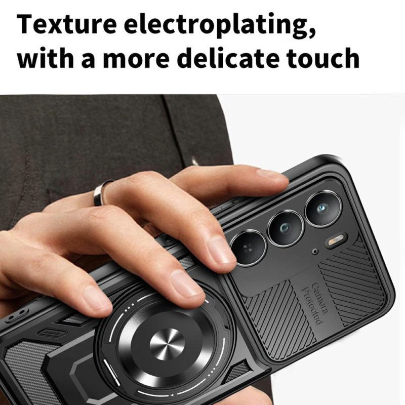 Skal Realme 14x 5g Telefonfodral Magnetisk Med Roterande Stativ