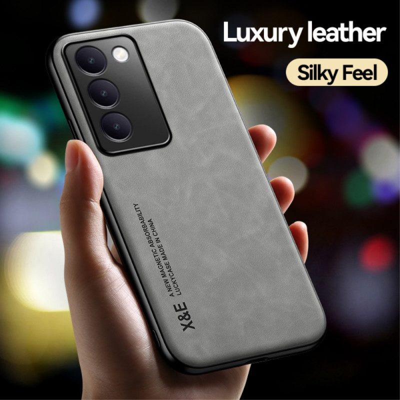 Skal Vivo V40 Se 5g Telefonfodral Lädereffekt