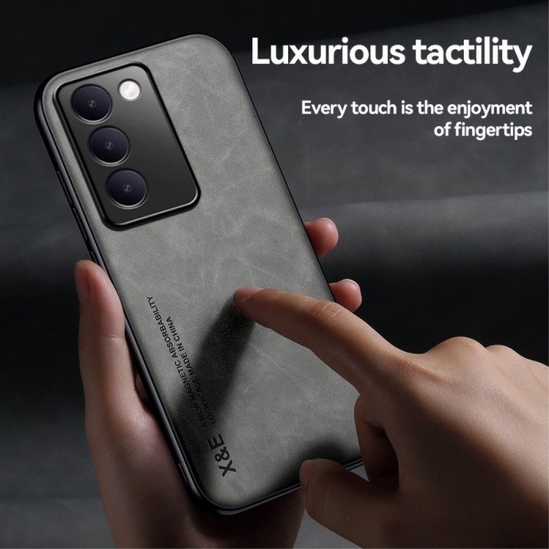 Skal Vivo V40 Se 5g Telefonfodral Lädereffekt